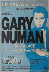 Gary Numan Venue Poster 1980 Paris